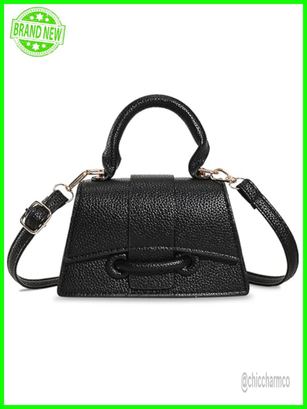 Mini PU Leather Top Handle Satchel Handbag with Detachable Strap
